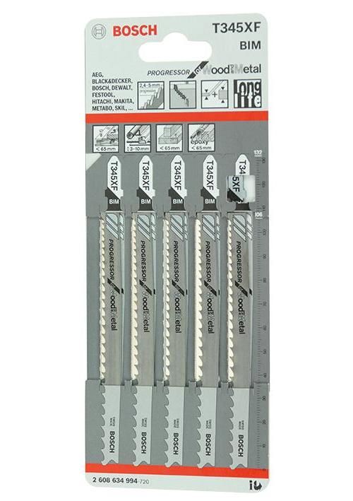 BOSCH - 2.608.634.994 - JIGSAW BLADE, T SHANK WOOD/METAL