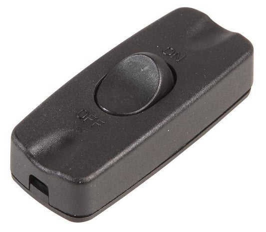 PRO ELEC - 200 BLACK - IN LINE SWITCH 2A BLACK