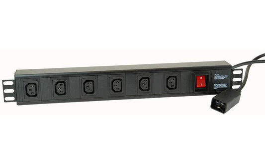 POWERDATA TECHNOLOGIES - H15UIEC/6/C20 - PDU HORIZONTAL IEC 1.5U 6 WAY C20 PLUG