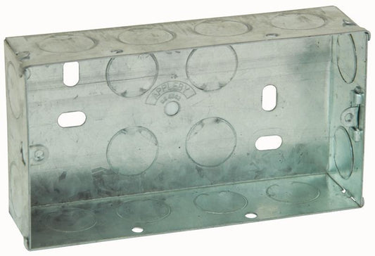 APPLEBY - SF625 - 2 GANG FLUSH STEEL BACK BOX 35MM