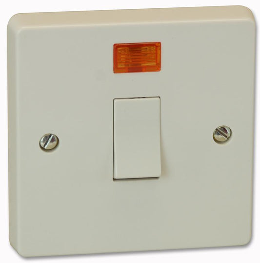20A DOUBLE POLE SWITCH WITH NEON INDICATOR , CRABTREE , 4015/3