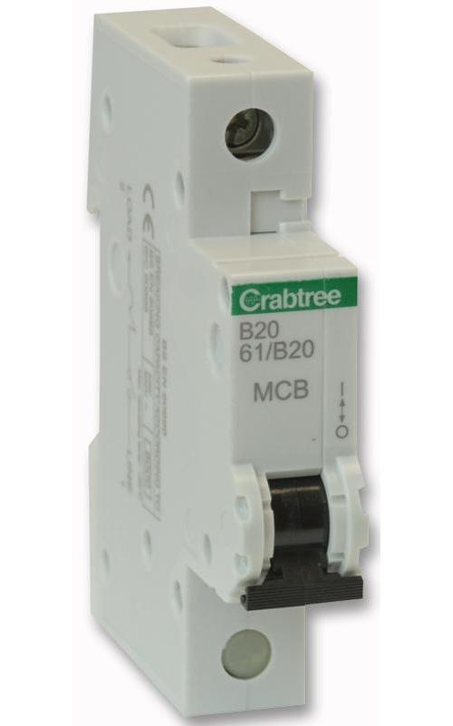 STARBREAKER 20A SINGLE POLE TYPE B CURVE MCB , CRABTREE , S61/B20