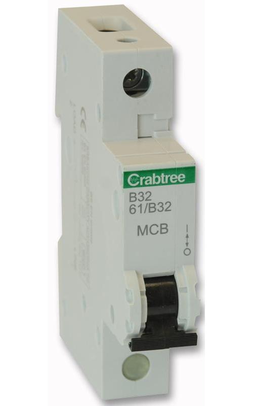 STARBREAKER 32A SINGLE POLE TYPE B CURVE MCB , CRABTREE , S61/B32