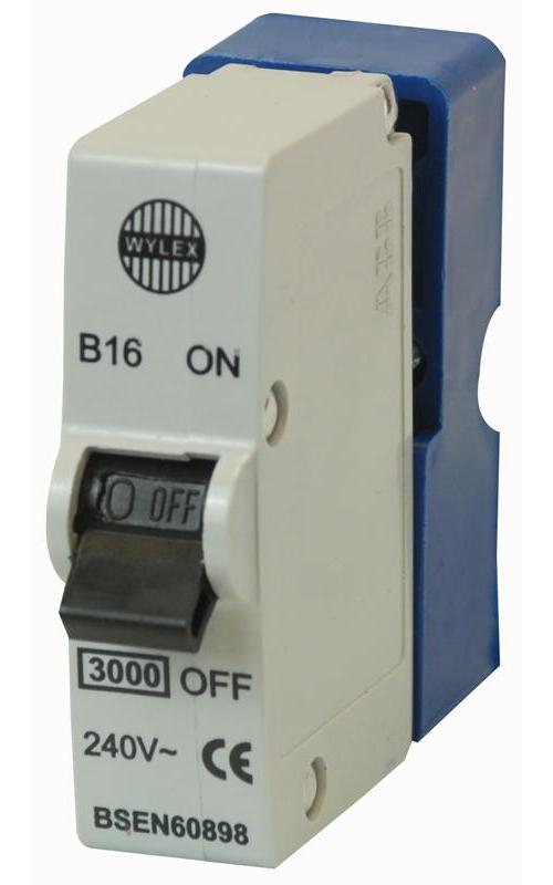 16 AMP PLUG IN CIRCUIT BREAKER , RETRO-FIT MCB , WYLEX , SFB16