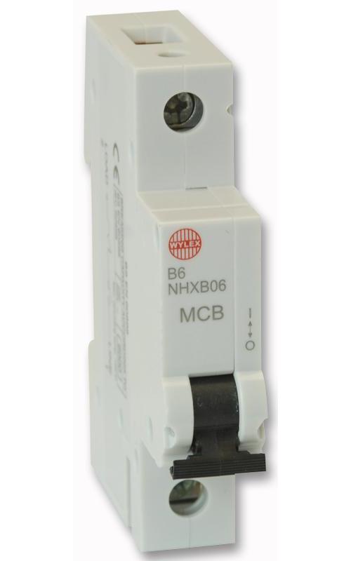 WYLEX 6A SINGLE POLE TYPE B MCB 6KA , WYLEX , SFNHXB06