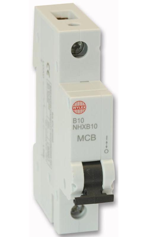 WYLEX 10A SINGLE POLE TYPE B MCB 6KA , WYLEX , SFNHXB10