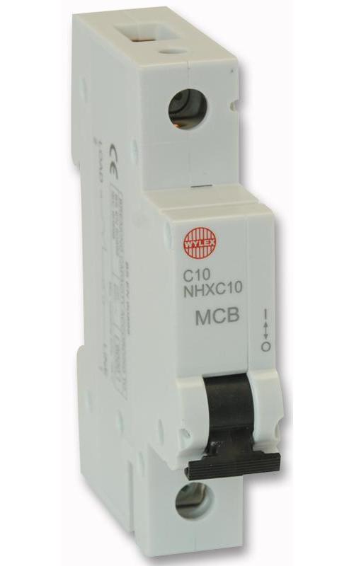 WYLEX 10A SINGLE POLE TYPE C MCB 6KA , WYLEX , SFNHXC10