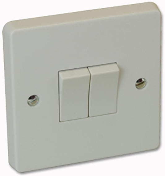 2 GANG 2 WAY PLATE SWITCH 10A , CRABTREE , 4172