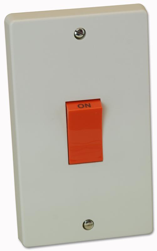 CRABTREE - 4500 - DOUBLE POLE SWITCH LARGE PLATE