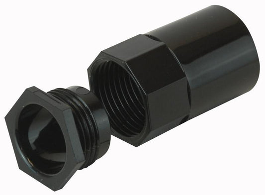 PRO POWER - A20MB BLACK - RND CONDUIT FEMALE ADAPTOR BLK 20MM