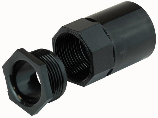 PRO POWER - A25MB BLACK - RND CONDUIT FEMALE ADAPTOR BLK 25MM