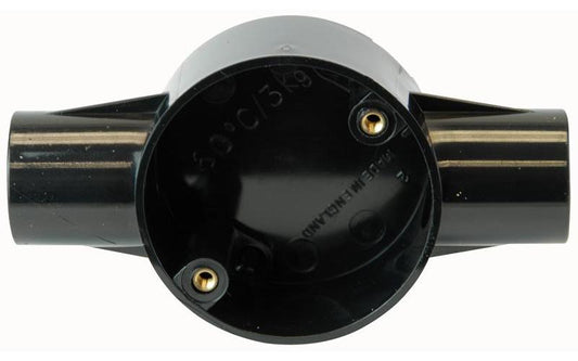 PRO POWER - CJB25/2B. - 25MM TWO WAY THROUGH BOX BLACK