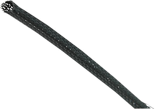 PRO POWER - PET15 50M BLACK EXPANDABLE BRAIDED SLEEVING BLK 50 METRES - 15-27MM