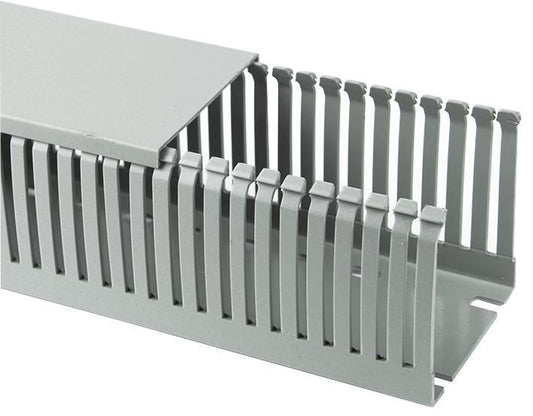 PRO POWER - GF-A6/4 - 80 X 80 MM OPEN SLOT NARROW TRUNKING PACK OF 4 X 2M