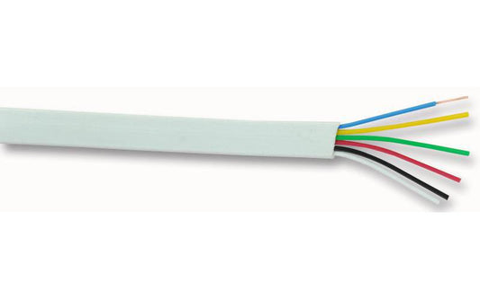 PRO POWER - FCC-68 - 6 CORE WHITE TELEPHONE CABLE 100 METRES