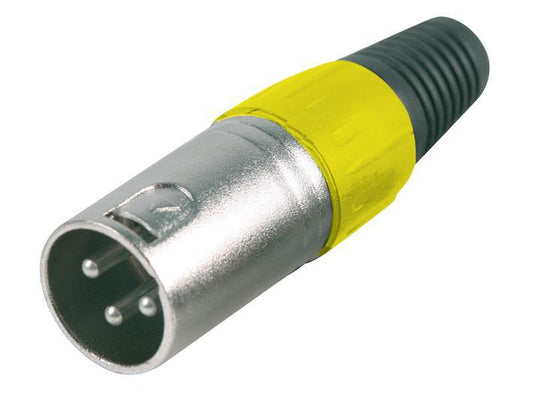 PRO SIGNAL - PSG01312 - XLR PLUG, 3PIN, YELLOW
