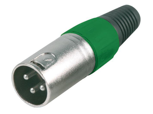 PRO SIGNAL - PSG01313 - XLR PLUG, 3PIN, GREEN