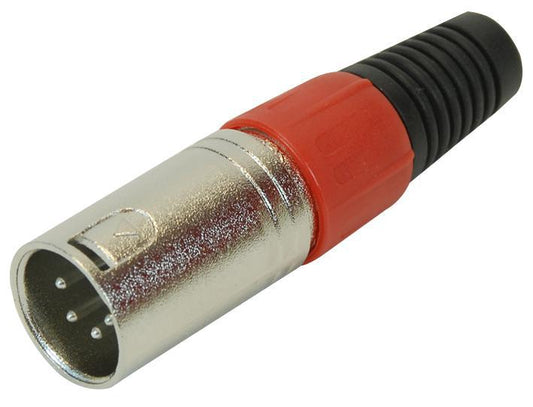 PRO SIGNAL - PSG01315 - XLR PLUG, 4PIN, RED