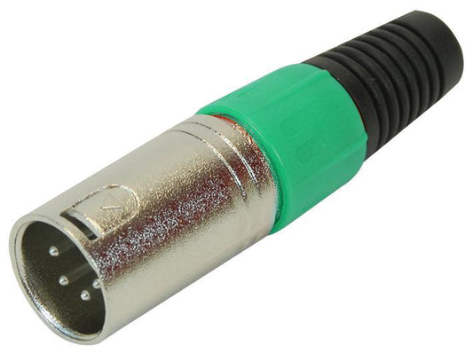 PRO SIGNAL - PSG01318 - XLR PLUG, 4PIN, GREEN