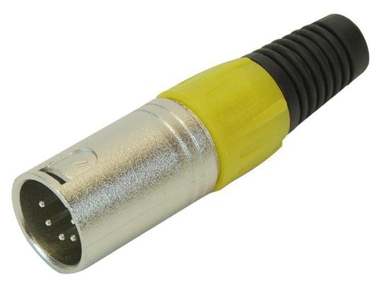 PRO SIGNAL - PSG01322 - XLR PLUG, 5PIN, YELLOW