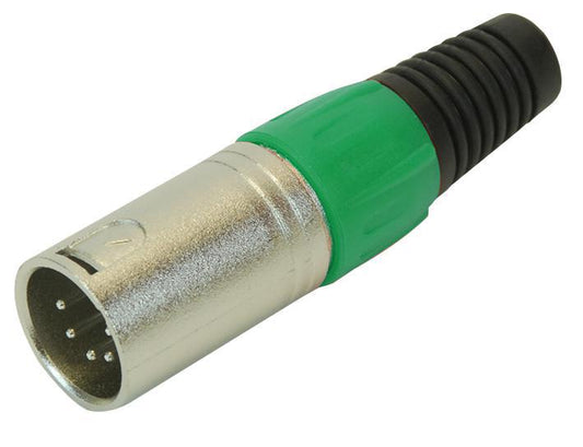 PRO SIGNAL - PSG01323 - XLR PLUG, 5PIN, GREEN
