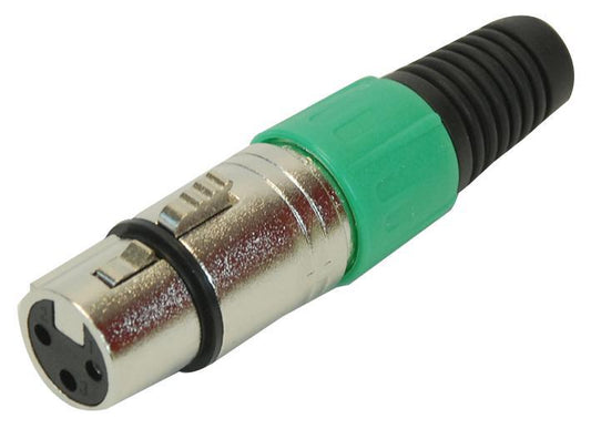PRO SIGNAL - PSG01328 - XLR SOCKET, 3PIN, GREEN