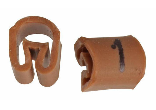 PRO POWER - PTV3 1 BROWN 100/BAG - CABLE MARKER, NO.1 BROWN BAG100