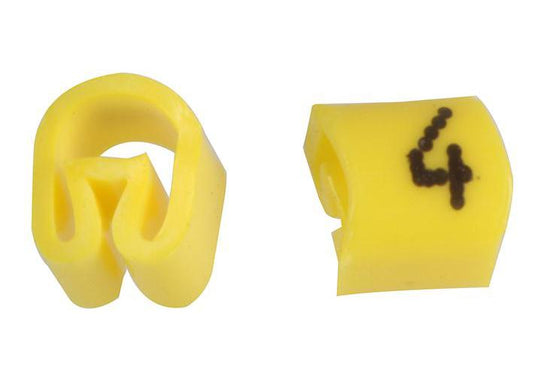 PRO POWER - PTV3 4 YELLOW 100/BG - CABLE MARKER, NO.4 YELLOW BAG100