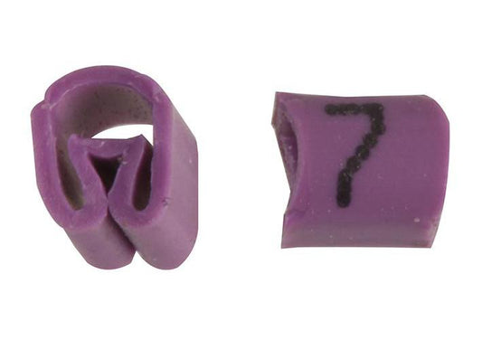PRO POWER - PTV3 7 PURPLE 100/BG - CABLE MARKER, NO.7 PURPLE BAG100