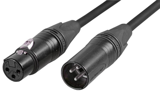 NEUTRIK - CABLE 3M BLACK - NEUTRIK XLR LEAD , MALE TO FEMALE
