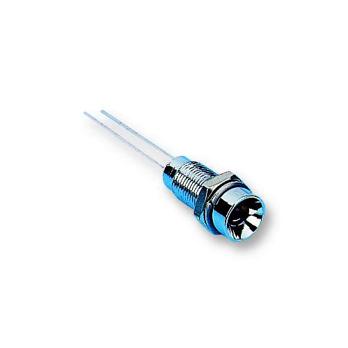LED-11/RT 020080 Ledindicator, Chrome, Recessed, Red