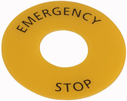 RB2-PY9330 Raas 22mm Switches 60mm Em.Stop switch label legend