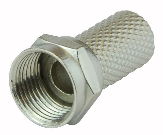 RW6-022 C ZINC Pro Signal F Male Twist On Rg6U Zinc