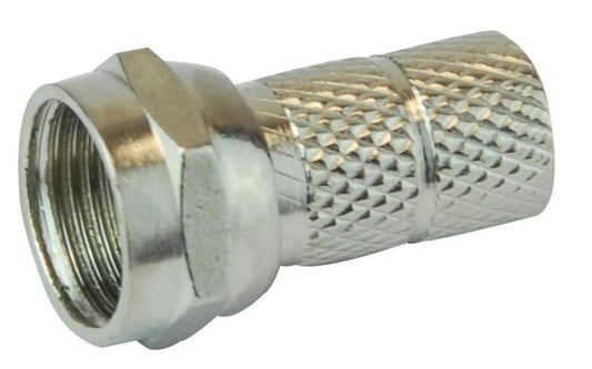 RW6-022 A ZINC Pro Signal F Male Twist On Rg58U Zinc