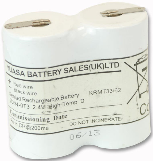 2DH4-0T3 Yuasa Battery , Ni-Cad 2Xd Side-Side Tagged