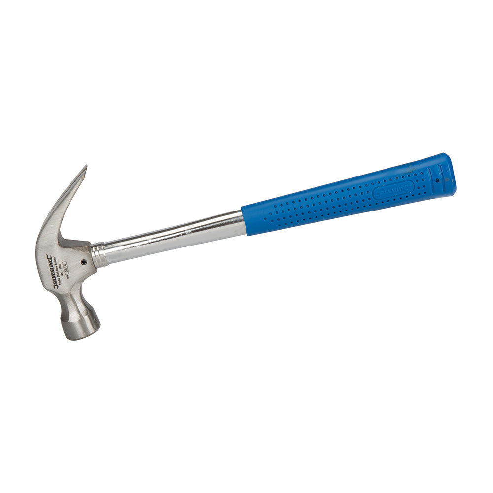Silverline 16oz Tubular Shaft Claw Hammer Rubber Grip Handel Hardened Steel Head