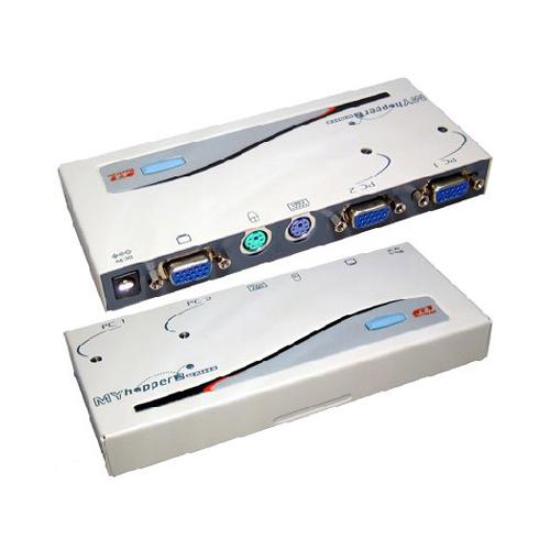 KVM 2 Port Switch VGA PS2 With Cables
