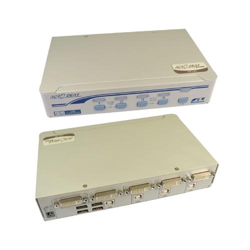 KVM 4 Port DVI-I USB Switch Box Keyboard Video Mouse