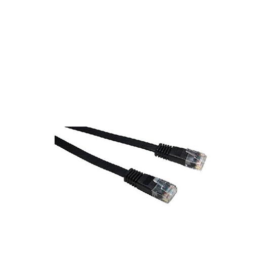 Cat 5e FLAT Ethernet Network LAN Cable Black 5 Metres