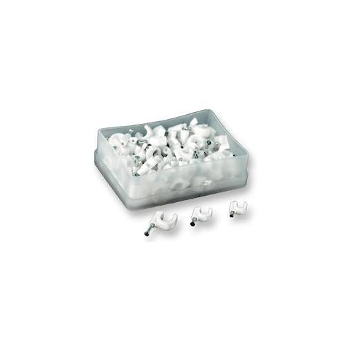 BOB-NEW-ST CC-CBT-7273 Cable clips white 100 Pack for 5.0 mm round cable
