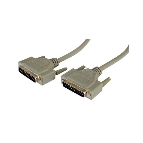 PW Serial Cable D25 Male to D25 Male All Pins Connected Lead 10 Metres