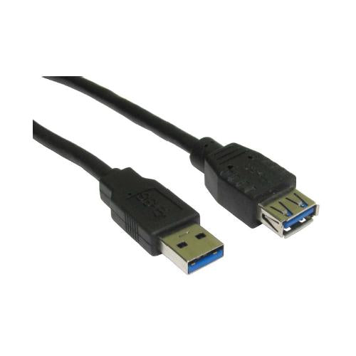 USB 3.0 A male to A female BLACK Extension Cable Lead