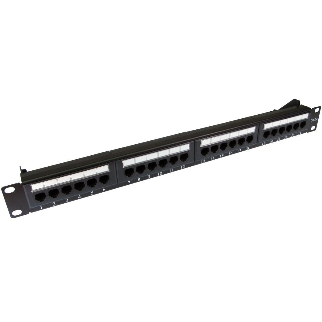 PW Ethernet Network 24 Port Cat 5e Patch Panel 1U Rack Mountable