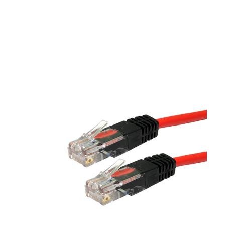 Crossover Cat 5e Ethernet Network RJ45 Cable Red 15 Metres