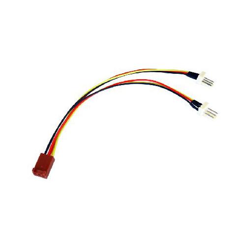 3 Pin Fan Power Splitter 1 Female - 2 x Male Cable 15cm