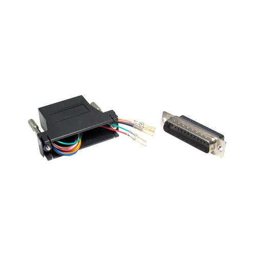 25 way male DB25 to RJ45 8 pin socket modular adapter